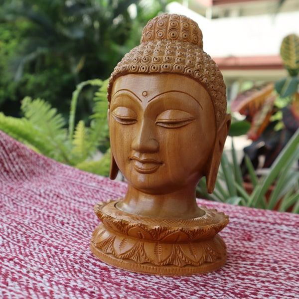 Buddha Head Wooden